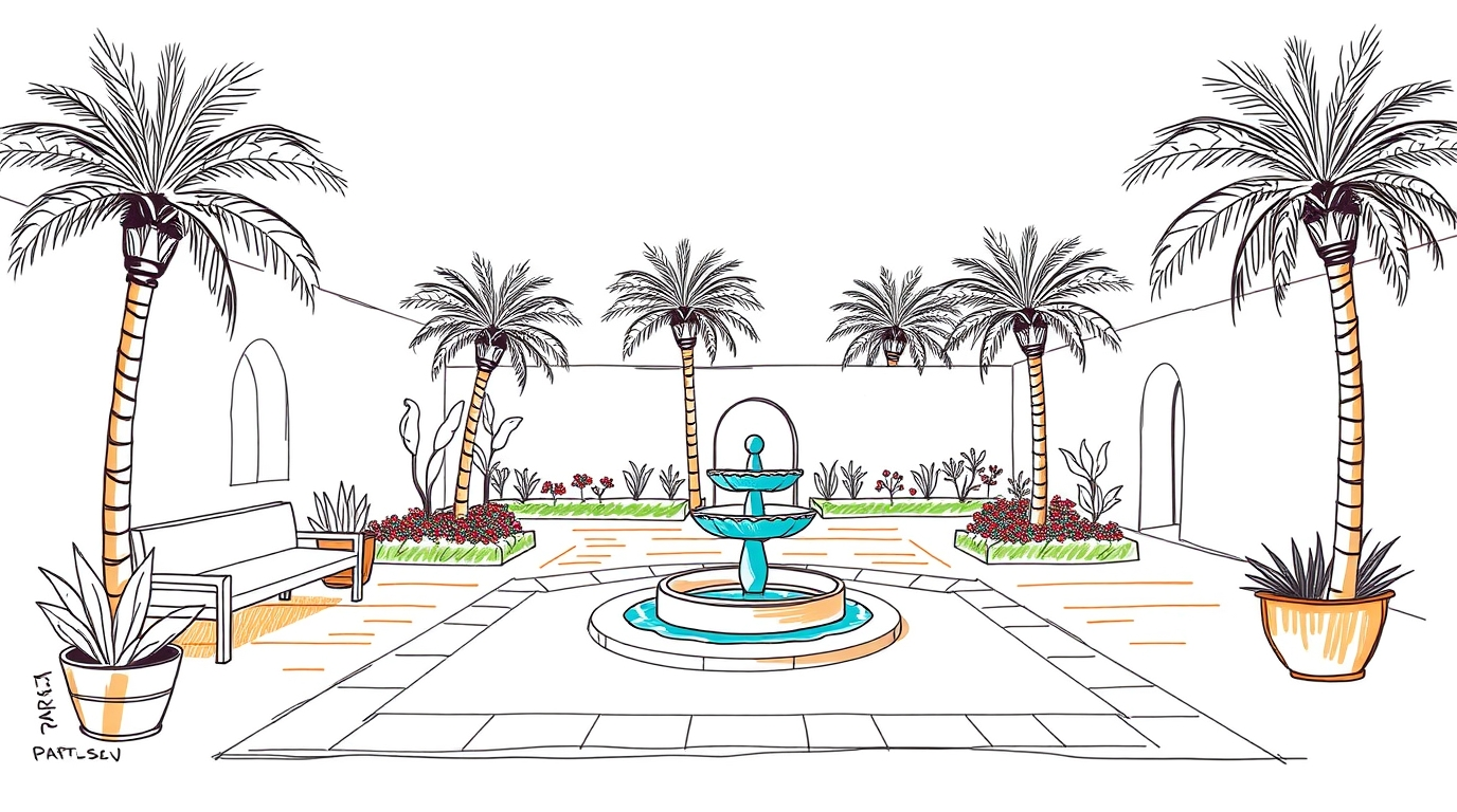 أنماط تصميم حدائق منزلية متنوعة - حدائق الفردوس الكويت