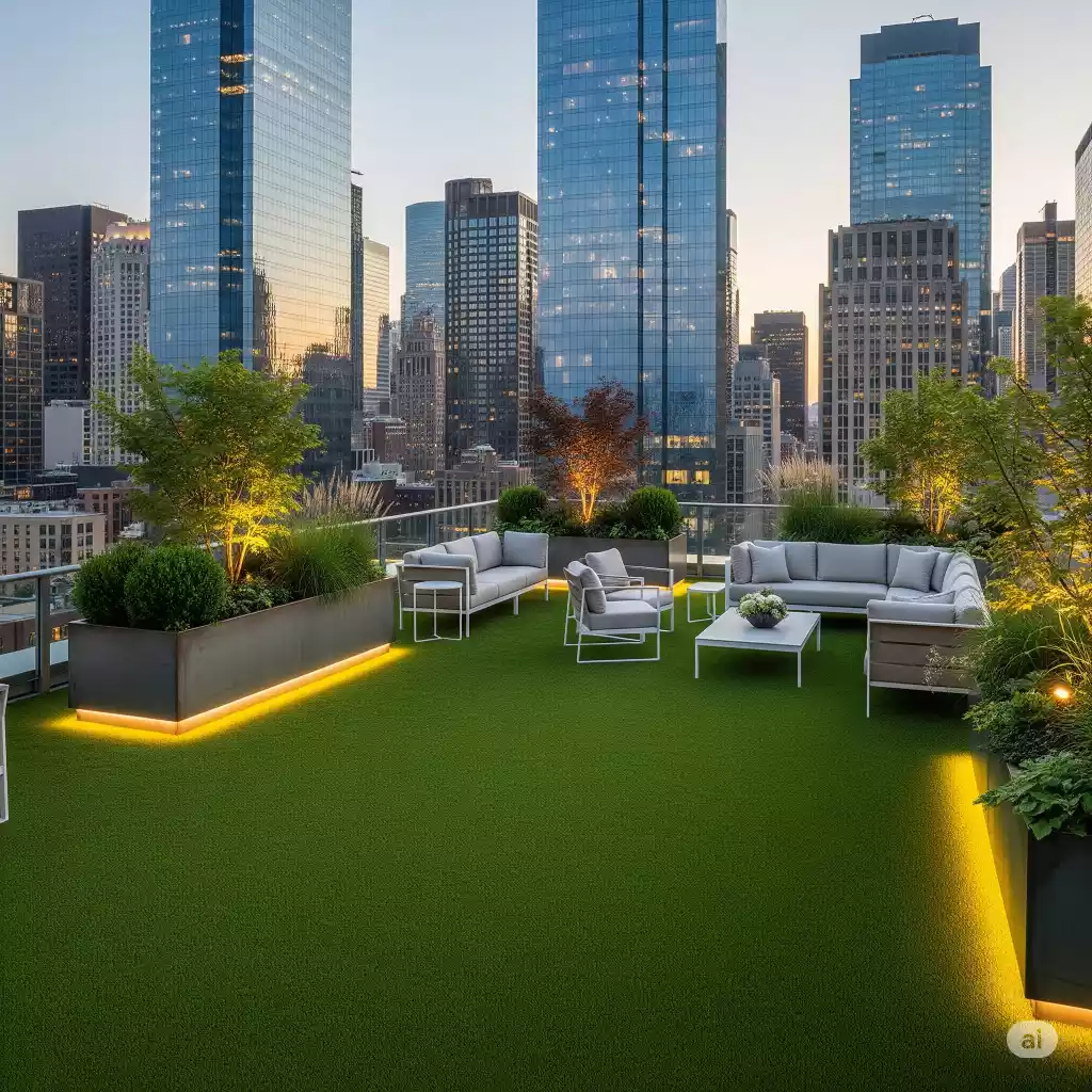 حديقة سطح بالثيل الصناعي